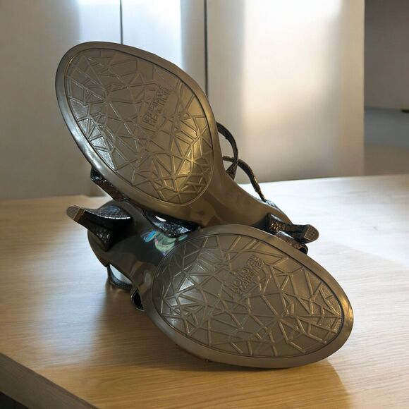 Kenneth Cole Reaction NEW Dangle Know Black Leather Sandals - Women's Size 10M - Picture 10 of 12